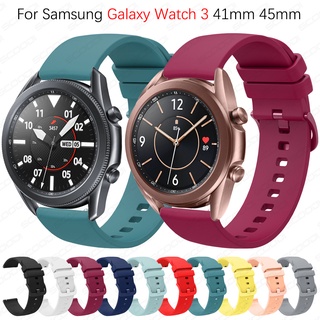 สายนาฬิกาข้อมือซิลิโคน สําหรับ Samsung Galaxy watch 3 45 มม. 41 มม. 42 มม. 46 มม.