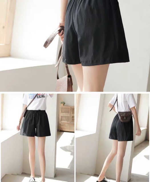 ?กางเกงขาสั้นผ้าลินิน ใส่สบาย น่ารัก สไตล์ญี่ปุ่น ??สินค้าถูก&คุณภาพดีจ้าา?จัดส่งทุกวันส่งไว?