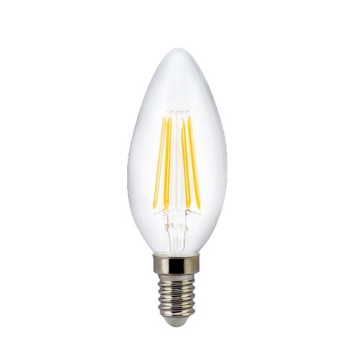 [ซื้อ 10 ดวง ถูกกว่า] หลอด LED 4W คลาสสิค ขั้ว E14 เเสง Warm (แบบจำปา) (แพ็ค 10 ดวง)