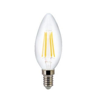 [ซื้อ 10 ดวง ถูกกว่า] หลอด LED 4W คลาสสิค ขั้ว E14 เเสง Warm (แบบจำปา) (แพ็ค 10 ดวง)