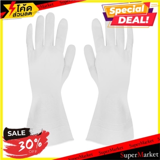 🔥NEW Best!! ถุงมือ PVC L WYL-321 ACCO PVC GLOVES ACCO WYL-321 LARGE WHITE ถุงมือ