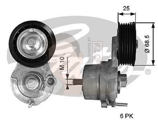 ชุดตั้งสายพาน (GATE) : 6PK2220 Z20D Captiva 2.0 TDCI ปี 12 พร้อมลูกรอก 65มม.และ 70มม.