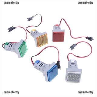 【metertry】โวลต์มิเตอร์ แอมมิเตอร์ เกจวัดแรงดันไฟฟ้า ดิจิทัล LED AC