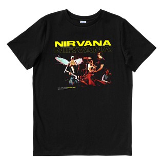 เสื้อยืดผ้าฝ้ายพิมพ์ลายแฟชั่น Nirvana - ไลฟ์สด หลุ่ย | เสื้อยืด พิมพ์ลายวงดนตรี | เพลงเมอร์ช | Unisex | เพลงเมอร์ช | หิน