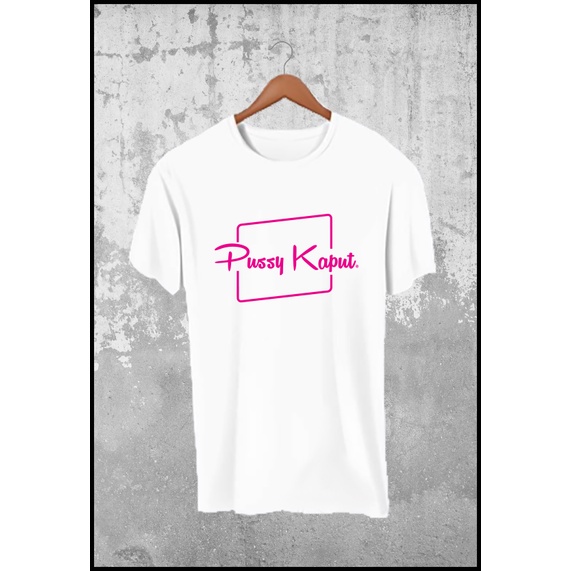 tshirtเสื้อยืดคอกลมฤดูร้อนPussy Kaput Logo twoSto4XL