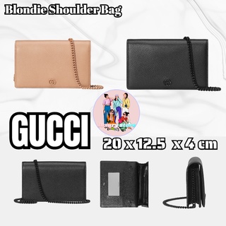 gucci GG Marmont series กระเป๋าสตางค์แบบโซ่/กระเป๋าโซ่/กระเป๋าสะพายข้าง/กระเป๋าใส่เหรียญ