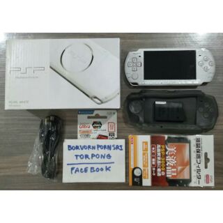 PSP3000 สีขาวมุข ครบชุด พร้อมเล่น