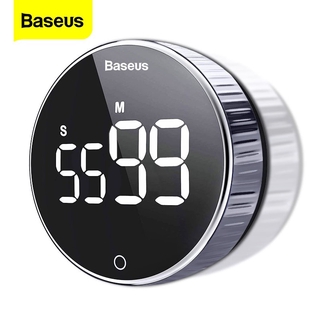 Baseus LED Digital Kitchen Timer Rotation Countdown Magnetic Electronic Cooking Countdown Stopwatch Alarm Clock for Cooking Shower Study Sports Lunch Break