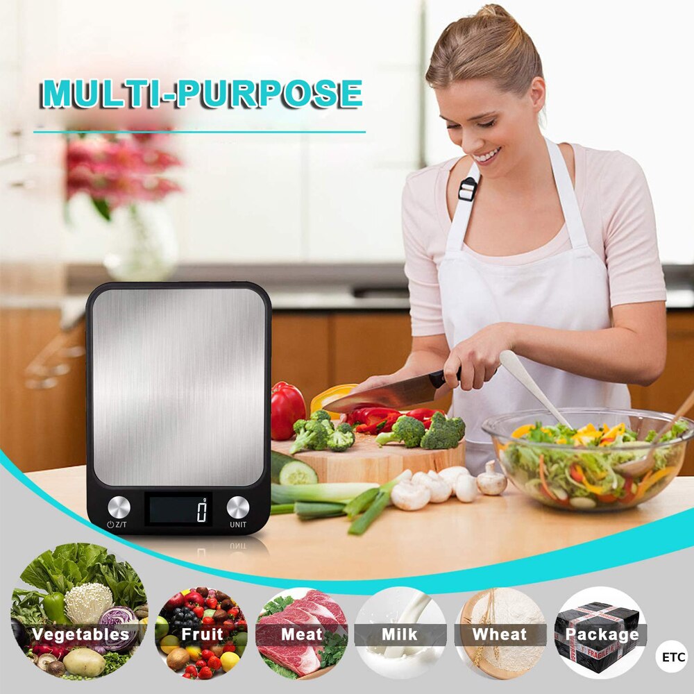 please COD Digital Kitchen Food Scale 10kg1g Stainless Steel Weighing ...