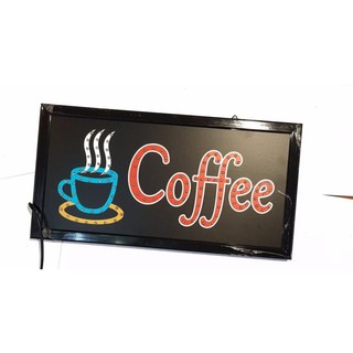 ﻿ป้ายไฟLED coffee LED SIGN ข้อความ อักษร ตกแต่งหน้าร้าน