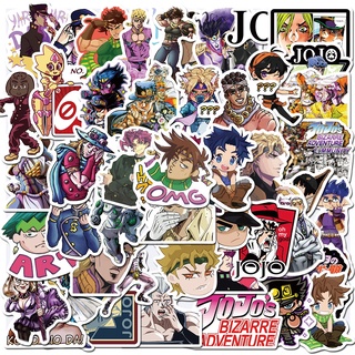 สติกเกอร์ไวนิล PVC ลายการ์ตูนอนิเมะ JoJo Bizarre Adventure กันน้ํา สําหรับติดตกแต่งกระเป๋าเดินทาง มอเตอร์คัพ 50 ชิ้น ต่อชุด