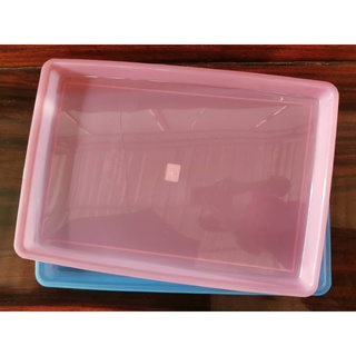 ถาดสี่เหลี่ยม พลาสติก 54.4x37.9x3.8ซม. No.262A ตราSahachai