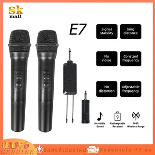 【ส่งจากประเทศไทย】 ไมโครโฟนที่ถูกที่สุด ไร้สาย USB 3.5 มม.6.35 มม. microphone  ไมค์ลอยพร้อมรับสัญญาณคาราโอเกะ ลำโพง