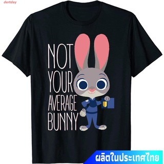 dertday การ์ตูนอเมริกัน ซูโทเปีย จูดี้ ฮอปส์ นิค ไวลด์  เฉื่อยชา Disney Zootopia Judy Hopps Average Bunny Graphic T-Shir