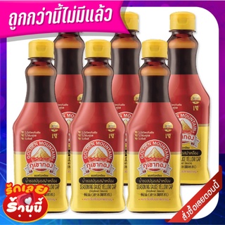 ภูเขาทอง ซอสปรุงรส ฝาเหลือง 110 มล. x 6 ขวด Golden Moutain Seasoning Sauce Yellow 110 ml x 6 Bottles