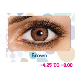 SHOP120 ลด120฿ Freshlook Colorblends สีBrown สายตา-4.25 ถึง -8.00