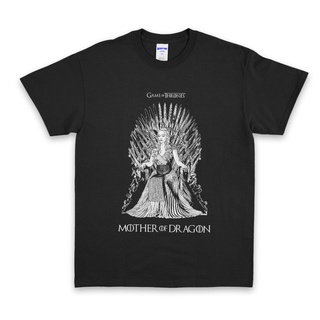 เสื้อยืดสีขาวเสื้อยืด พิมพ์ลาย Game of Thrones Daenerys Targaryen Mother of Dragon แฟชั่น UnisexS-4XL