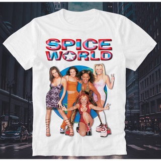 De32wew632 เสื้อยืด ผ้าฝ้าย ลาย Spice World Tour สไตล์วินเทจ 189230 เสื้อยืด สําหรับผู้ชาย POI32SDF10745