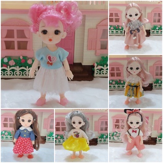 ตุ๊กตาขนาด 16 cm  ตุ๊กตาข้อต่อ BJD Doll มาพร้อมชุดและรองเท้า พร้อมส่ง