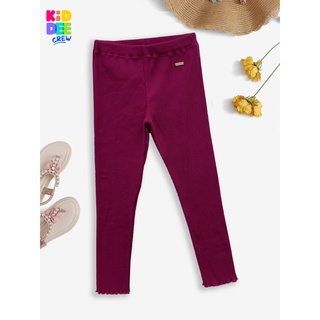 KiddeeCrew เลกกิ้งบานเย็น Fuchsia leggings ผ้าร่อง ขาหยัก เหมาะสำหรับอายุ 2-10 ปี