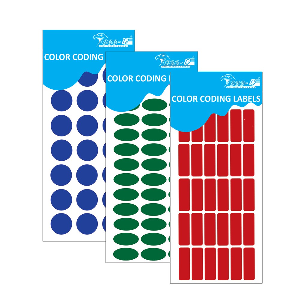 See-D Labels Color Coding Labels - พลาสติก สี