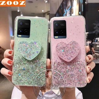 vivo V25e V25 V23 Pro V21 V23e (5G) V25Pro V23Pro V 21 21e 23 23e 25 25e 23Pro 25Pro Bling Glitter Star Silicone Case Luxury Foil Powder Soft TPU Back Cover Crystal Sequins Flexible Shine Protective Phone Casing with Heart Pop Socket Stand POPSOCKET