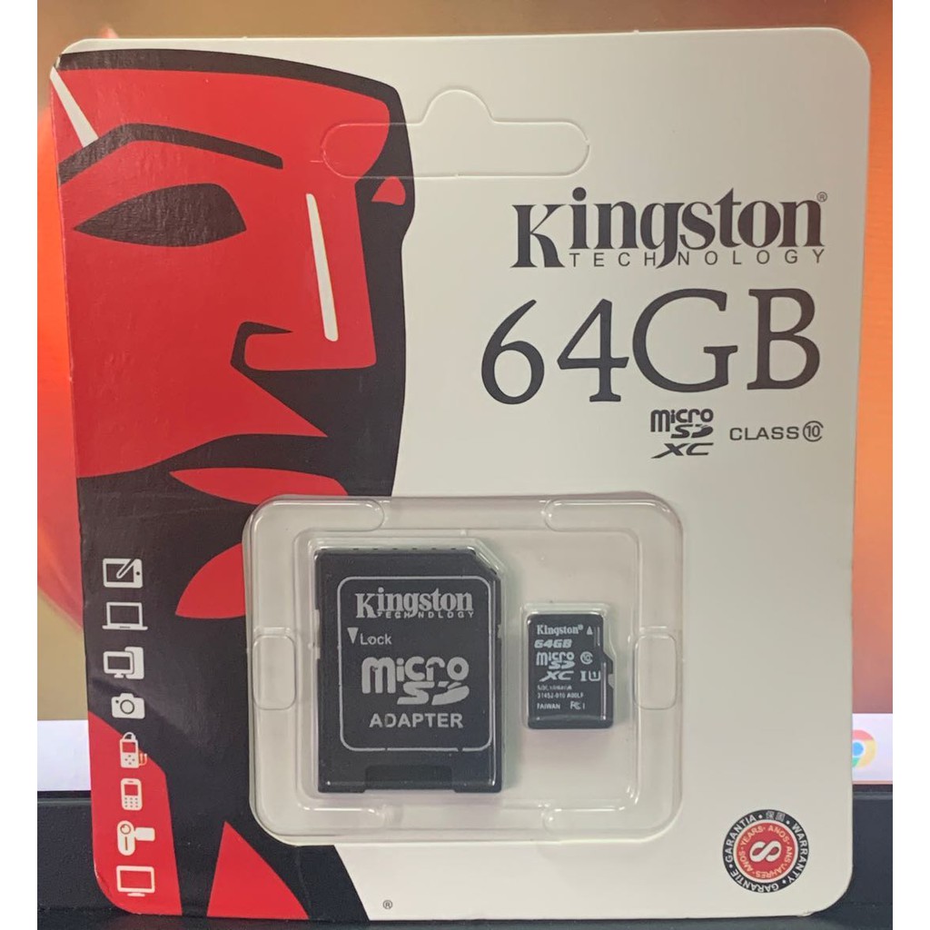 SD Card Micro SDXC 64GB Class 10 Kingston