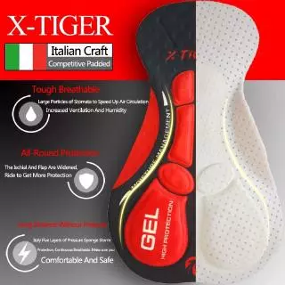 X-Tiger กางเกงขาสั้น 5D ใส่ขี่จักรยาน เล่นกีฬา สำหรับผู้ชาย