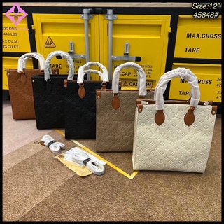 MS lv 12” 45848 tote กระเป๋าแบรนด์เนม กระเป๋าปั้มแบรนด์👛