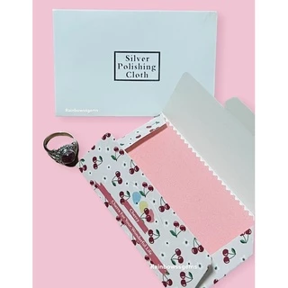 (พร้อมส่ง) Silver Polishing cloth ผ้าเช็ดทำความสะอาด เงิน จิวเวลรี่