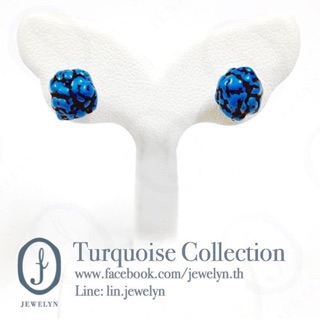 Rough Turquoise Studs ต่างหูเทอร์คอยส์ (ES194TQS)