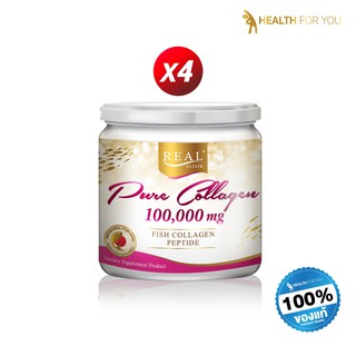 Real Elixir PURE COLLAGEN (เพียว คอลลาเจน) 100,000 mg. x 4กระปุก