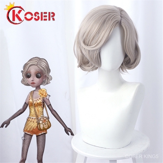 Game Identity V Wig Dancer Margaretha Zelle Cosplay Costume กาแฟเบาๆ สีไรค่ะ ลอนสั้นทนความร้อน ไฟเบอร์ครับผม วิกผมpeluca