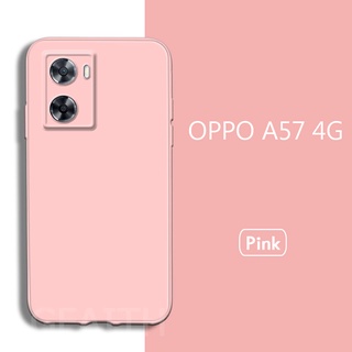 Hot Sales เคสโทรศัพท์ OPPO A57 4G 2022 New Fashion TPU Silicone Simple Pink Black Green Skin Feel Soft Case Cover เคส Oppo A57 OPPOA57