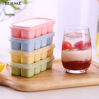 [cxFSBAKE] 8 Grids Silicone Ice Cube Tray Mold With Clear Cover Summer Mould Fruit Maker  KCB