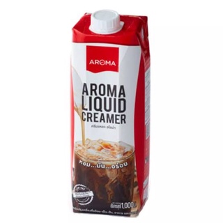 ครีมเหลวอโรม่า ครีมเทียมข้นจืด (Aroma Liquid Creamer) ครีมเหลว นมข้นเหลว นมข้น กล่อง 1,000 มล