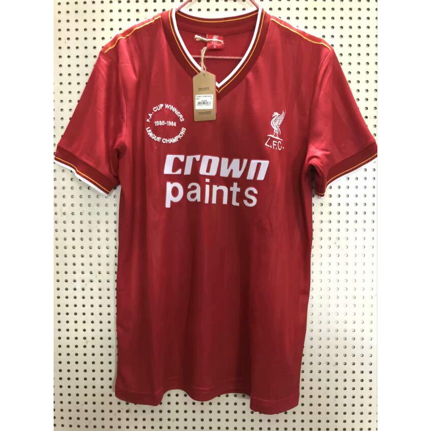 1985 1986 ซีซั่น Liverpool classic retro Soccer Jerseys
