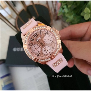 นาฬิกาผู้หญิง GUESS Frontier Pink  /Crysal Pave DialLadies Multifunction Watch