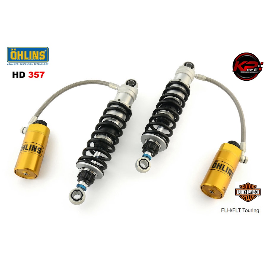 โช๊คหลัง OHLINS HD 357 (337 mm, black springs) FOR HARLEY DAVISON FLH/FLT Touring (OHLINS รับประกัน 