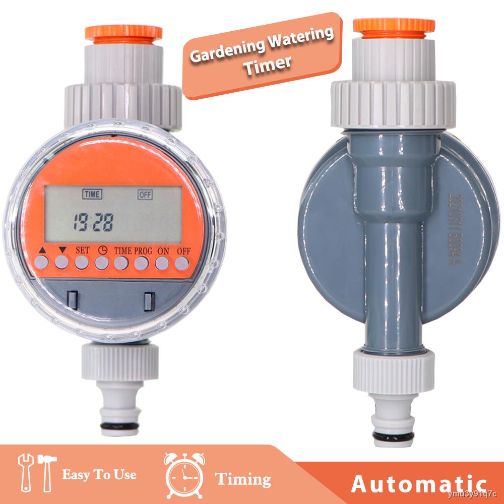 Watering Timer LCD Display Ball Valve Irrigation Controller Home Garden ...