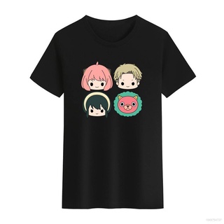 Cool SPY x FAMILY Chibi เสื้อยืดคอกลม พิมพ์ลาย สีดํา สีขาว สําหรับผู้ชาย ผู้หญิง ทุกเพศ