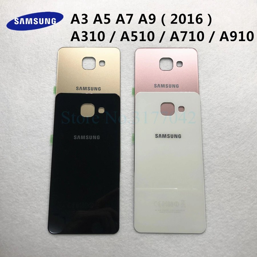 สําหรับ Samsung Galaxy A3 A5 A7 A9 2016 A310 A310F A510 A510F A710 A710F A910 A910F แบตเตอรี่ฝาหลังก