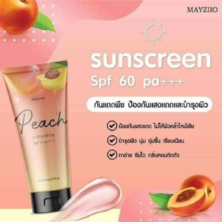 MAYZIIO PEACH Suncreen Spf 60 pa+++ กันแดดพีช  1  หลอด ปริมาณ 150 ML