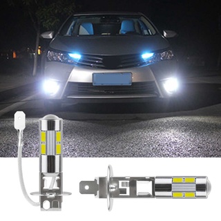 Edb* หลอดไฟตัดหมอก LED H1 H3 10SMD 5630 50000H 2W 12V 2 ชิ้น