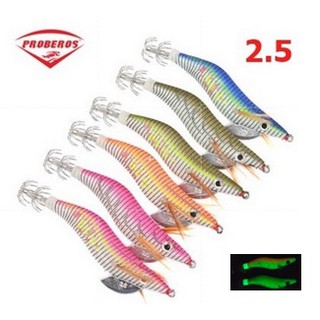 2.5 เหยื่อปลอม โยกุ้งตกหมึก PROBEROS เรืองแสงทั้งตัว (มีสิค้าพร้อมส่ง)