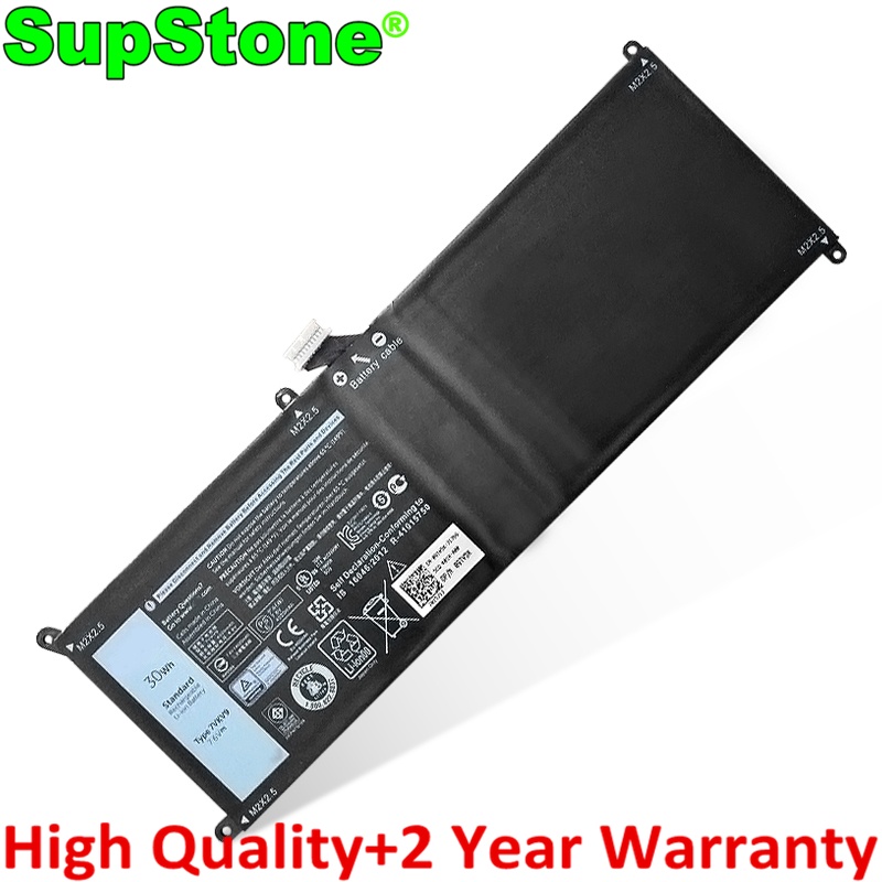 SupStone ของแท้7VKV9 9TV5X แบตเตอรี่แล็ปท็อปสำหรับ Dell Latitude 12 7275,XPS 12 9250,T02H001 0V55D0