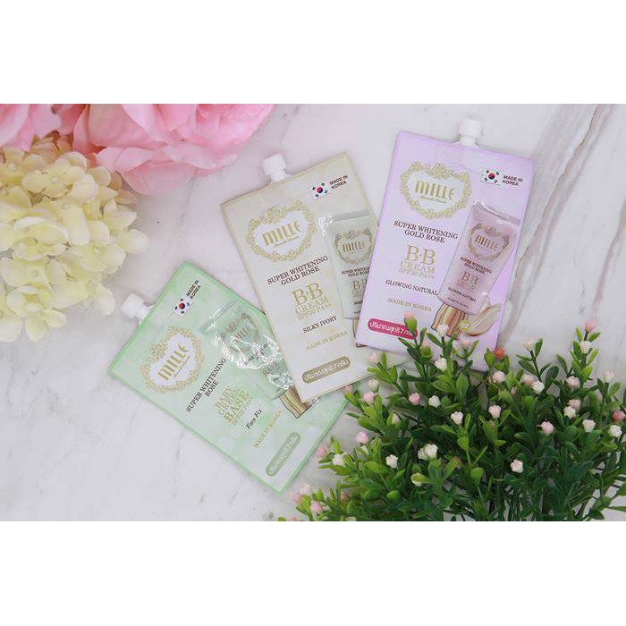 Mille Super Whitening Gold Rose BB Cream แบบซอง