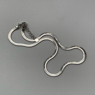 SNAKE CHAIN SILVER S925 สร้อยแบนงูสีเงิน