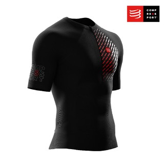 Compressport เสื้อวิ่งเทรล ผู้ชาย แขนสั้น TRAIL RUNNING POSTURAL SS TOP BLACK