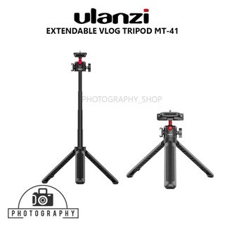 ULANZI EXTENDABLE VLOG TRIPOD MT-41 Black ขาตั้งพกพา พร้อมที่หนีบมือถือ สำหรับมือถือและกล้อง 2in1 Mini Tripod